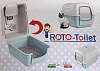 Туалет для кошек РОТО-ТОИЛЕТ, закрытый, с совком, 52*40*h40см, пластик, 10588, GEORPLAST Roto-Toilet 