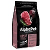 АльфаПет ЭДАЛТ МАКСИ сухой корм для собак крупных пород с говядиной и потрошками,  3кг, ALPHAPET Adult Maxi