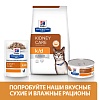 Хиллс K/D лечебный влажный корм для кошек при хронической почечной недостаточности, кусочки в соусе с лососем, 85г, HILL'S Prescription Diet K/D Kidney Care