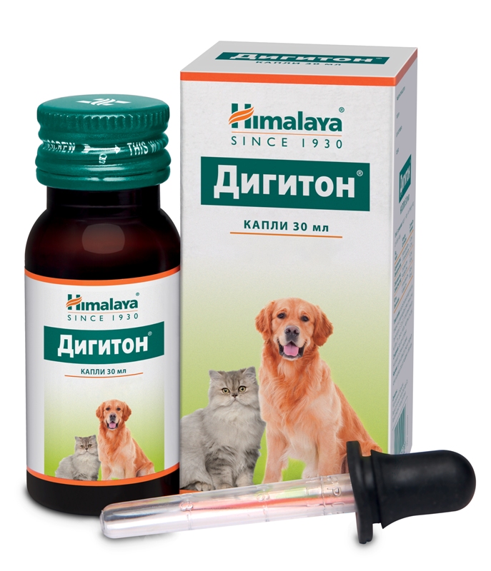 ДИГИТОН  кормовая добавка для улучшения поедаемости и нормализации процессов пищеварения у собак и кошек, 30мл, HIMALAYA