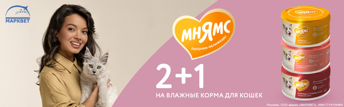 МНЯМС консервы в желе для кошек 2+1__08.2026