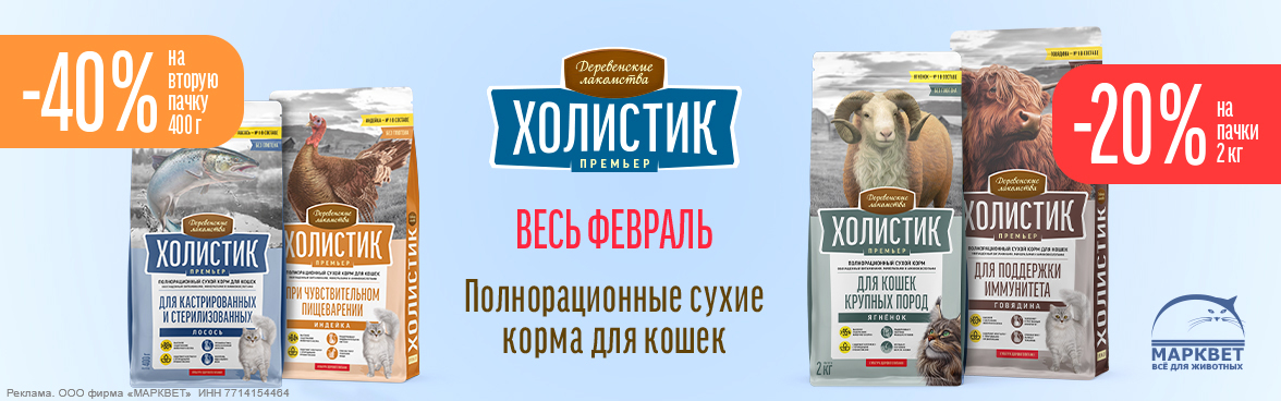 ХОЛИСТИК ПРЕМЬЕР для кошек - 20-40%__02.2026