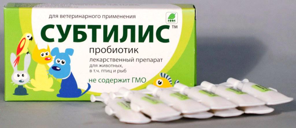 СУБТИЛИС, пробиотик для профилактики и лечении дисбактериозов у животных, в т.ч.грызунов, птиц и рыб, 1уп.10туб, 1мл