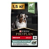 Про План МЕДИУМ ЭДАЛТ СЕНСИТИВ сухой корм для собак средних пород с чувствительным пищеварением, с ягненком,  1,5кг, PRO PLAN Medium Adult Sensitive Digestion 