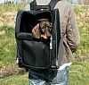 Тележка-Рюкзак для животных ТРОЛЛЕЙ, 32х25х45h см, черная/серая, полиэстер, 2880, TRIXIE