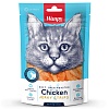 Ванпи Кэт лакомство для кошек МЯГКАЯ ВЯЛЕНАЯ СОЛОМКА из курицы, 80г, WANPY Cat