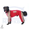 Комбинезон для собаки БОКСЕР, утепленный на флисе, на кобеля, длина спины 62см, обхват груди 84см, ТУЗИК