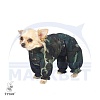 Комбинезон для собаки ГРИФФОН, дождевик - камуфляж, без подкладки, на кобеля, длина спины 31см, обхват груди 51см, ТУЗИК