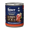 Брит Премиум влажный корм для собак с говядиной и печенью, 850г