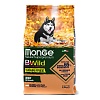 Монж Би Вайлд ЭДАЛТ сухой корм для собак всех пород, беззерновой, с лососем, картофелем и горохом,  2,5кг, MONGE BWild Grain Free Adult All Breeds