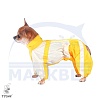 Комбинезон для собаки БЕДЛИНГТОН-ТЕРЬЕР, утепленный на флисе, на кобеля, длина спины 46см, обхват груди 56см, ТУЗИК