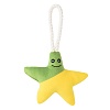 Игрушка для собак ЗВЕЗДОЧКА, с канатом и пищалкой, 26*16см, зеленая/желтая, полиэстер, MKR80257, MR.KRANCH
