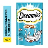 Дримис лакомство для кошек, подушечки с лососем,  60г, DREAMIES