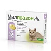 МИЛПРАЗОН препарат антигельминтный для котят и кошек весом до 2кг, таблетки со вкусом мяса, 2 таблетки, KRKA Milprazon