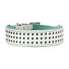 Ошейник для собак ХАНТЕР Бейсик Марбелла 47, 30мм/38-43,5см, белый/бирюзовый, натуральная кожа/экокожа, 60092, HUNTER BASIC MARBELLA
