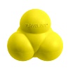 Игрушка для собак СКВИКИ БАУНС БОЛ, мяч-тетраэдр с ароматом курицы, 10см, с пищалкой, желтый, 33333, PLAYOLOGY Squeaky Bounce Ball