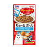 Инаба ЧАО БОЛ лакомство-топпинг для Кошек, шарики с кремовой начинкой Тунец Кацуо, 3 пакетика по 10г, INABA CIAO Ball