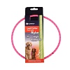 Мигающее кольцо для собак USB, 33-63,5см/ø 8мм, нейлон, розовый, 519763, FLAMINGO