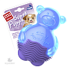Игрушка для Собак МИШКА 9 см, с пищалкой синий.75424, GIGWI