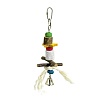 Игрушка для попугаев с минеральным камнем и колокольчиком, размер S, 21см, FL88560, FLAMINGO
