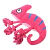 Игрушка для собак ХАМЕЛЕОН с канатиками и пищалкой, 26см, полиэстер, розовый, MKR011110, MR.KRANCH