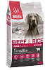 Блиц СЕНСИТИВ сухой корм для собак всех пород с говядиной и рисом, 2кг, BLITZ Sensitive Adult Beef & Rice 