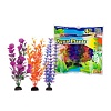 Набор Цветных Растений с грузом для декорации аквариума, 15см пластик 6шт/уп, PENN-PLAX