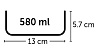 Миска с крепежом, 580мл, ⌀13см, металл, 1030077, FLAMINGO