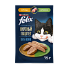Феликс ВКУСНЫЙ ПАШТЕТ влажный корм для кошек с курицей и кроликом, 75г, FELIX