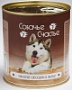 Влажный корм СОБАЧЬЕ СЧАСТЬЕ для собак ассорти из мяса 750 г