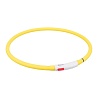 Мигающее кольцо для собак USB, размер XS-XL, 70см/ø 10мм, силикон, желтый, 12645, TRIXIE