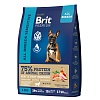 Брит Премиум СЕНСИТИВ сухой корм для собак с чувствительным пищеварением, с лососем и индейкой, 3кг, BRIT Premium Sensitive
