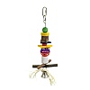 Игрушка для попугаев с минеральным камнем и колокольчиком, 27см, FL88561, FLAMINGO