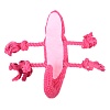 Игрушка для собак ХАМЕЛЕОН с канатиками и пищалкой, 26см, полиэстер, розовый, MKR011110, MR.KRANCH