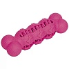 Игрушка для собак ПАЛОЧКА, с отверстиями для лакомств, 17см, резина, розовая, 60396, NOBBY