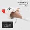 Игрушка для собак МОРОЖЕНОЕ, с канатом, 29см, бежевое, полиэстер, MKR80263, MR.KRANCH