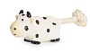 Игрушка для собак КОРОВА, с пищалкой и канатом, 21см, латекс, цвет в ассортименте, FL520843, FLAMINGO