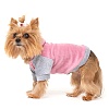 Толстовка для собак из велюра с капюшоном, размер 30, длина 24-25см, обхват груди 37-39см, пудровая/серая, Тв-1043, OSSO Fashion