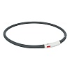 Мигающее кольцо для собак USB, размер XS-XL, 70см/ø 10мм, силикон, черный, 12649, TRIXIE
