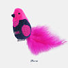 Игрушка для кошек ПТИЧКА с LED и перьями, 19см, розовая, 7053, JOYSER