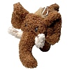 Игрушка для собак МАМОНТ с пищалкой, с укрепленным текстилем и усиленными швами, 27см, плюш, коричневый, WB24291-VA, TUFFLOVE