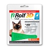Рольф Клуб 3D капли от клещей и блох для кошек до 4кг, 1 пипетка, ROLFCLUB 3D