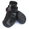 Ботинки для собак ТРИОЛ черные с сеточкой с одной липучкой, 4шт, в ассортименте, иск. кожа, неопрен, резина, TRIOL
